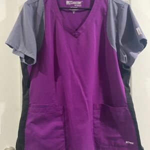 Grey's Anatomy Purple Scrub Top
